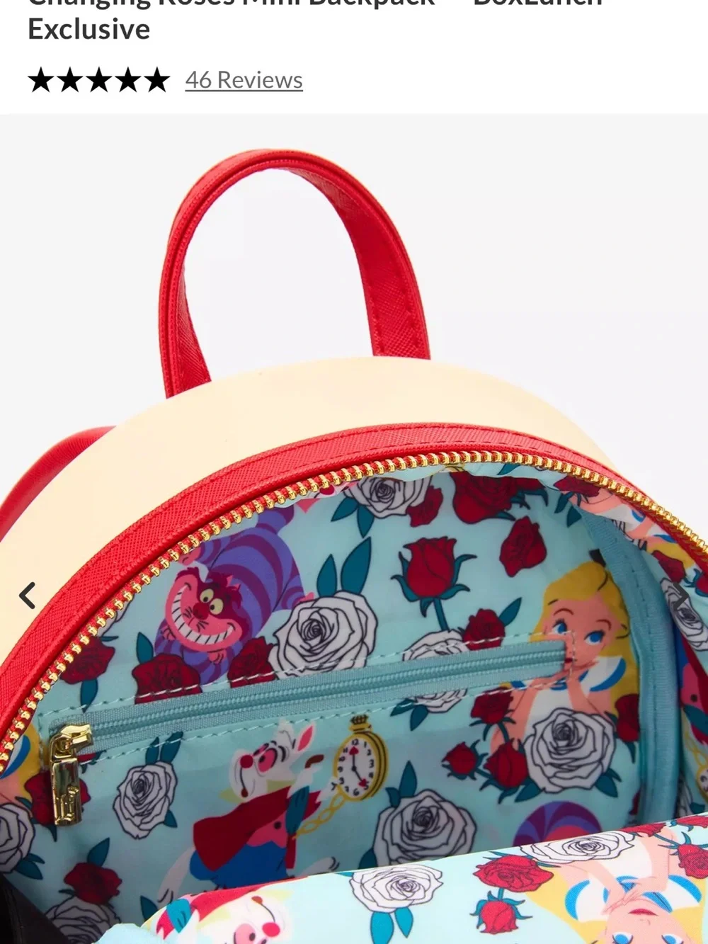 Loungefly Disney Alice in Wonderland Color Changing Roses Mini Backpack & Wallet - Picture 9 of 9